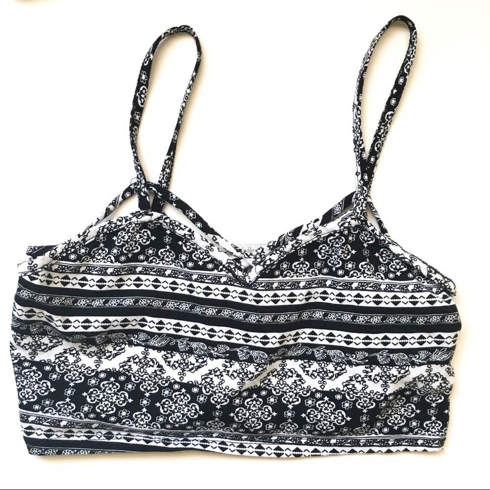 Charlotte Russe black and white Bralette